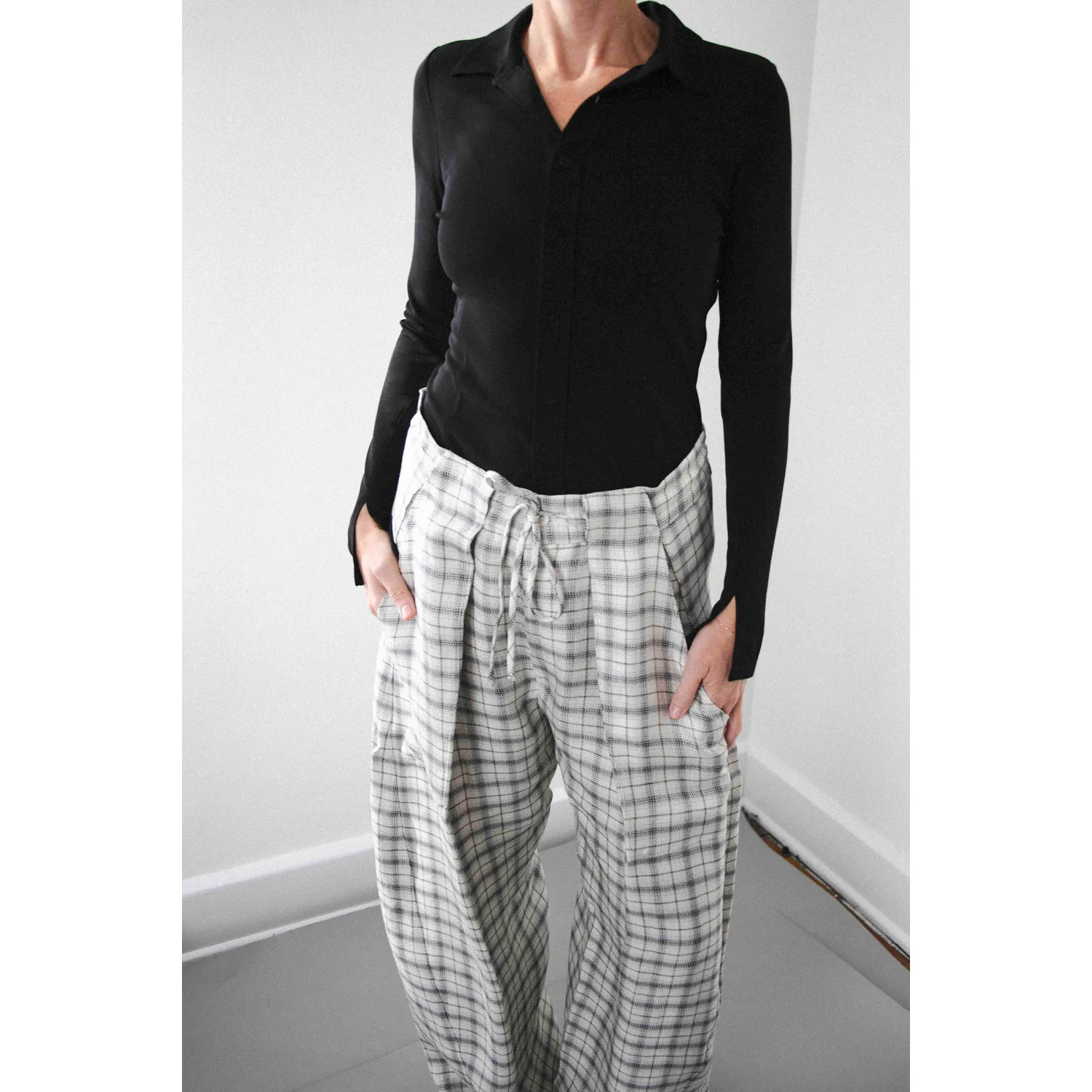 Kallmeyer Clemence Pant in Spruce Plaid - Image 7