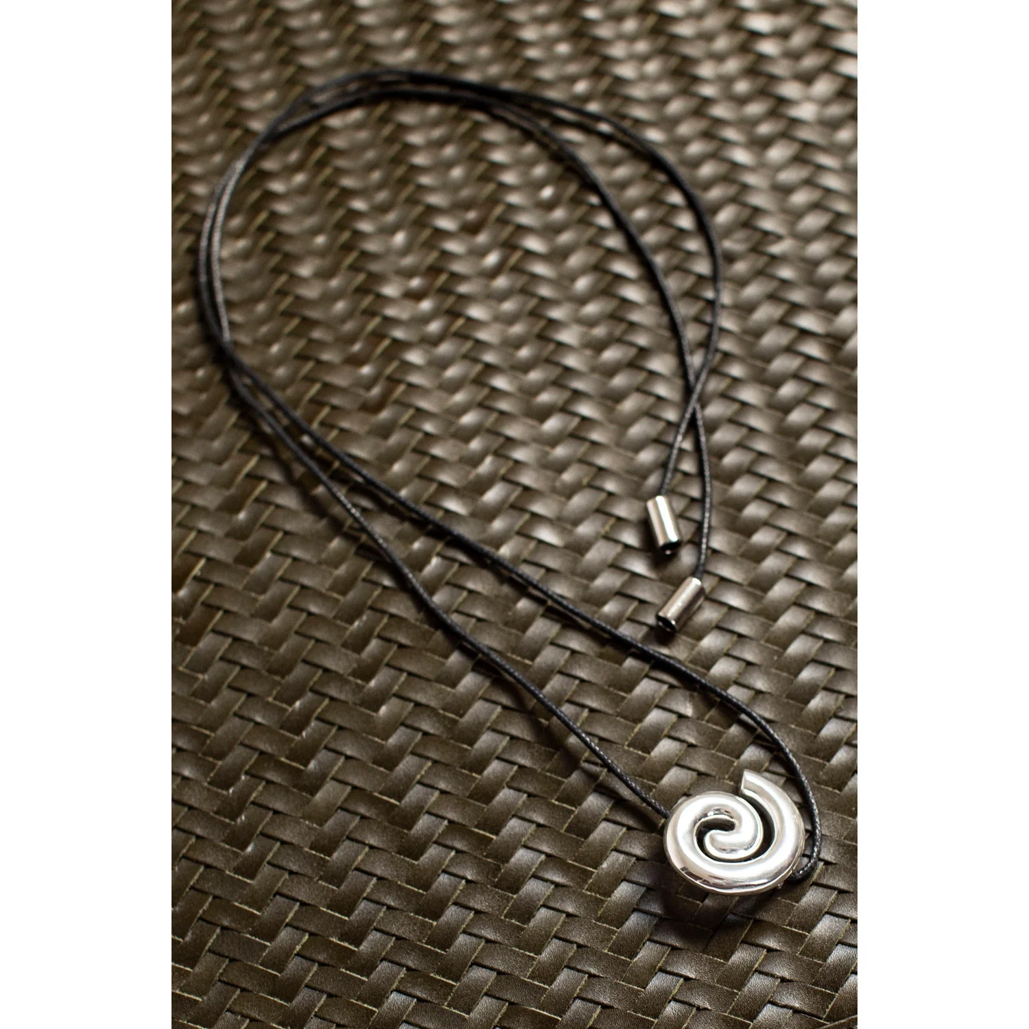 Nomia Spiral Cord Necklace in Silver - Image 8