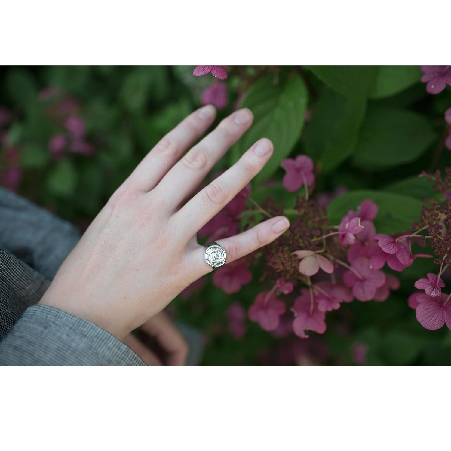 Nomia Spiral Signet Ring in Sterling Silver - Image 5
