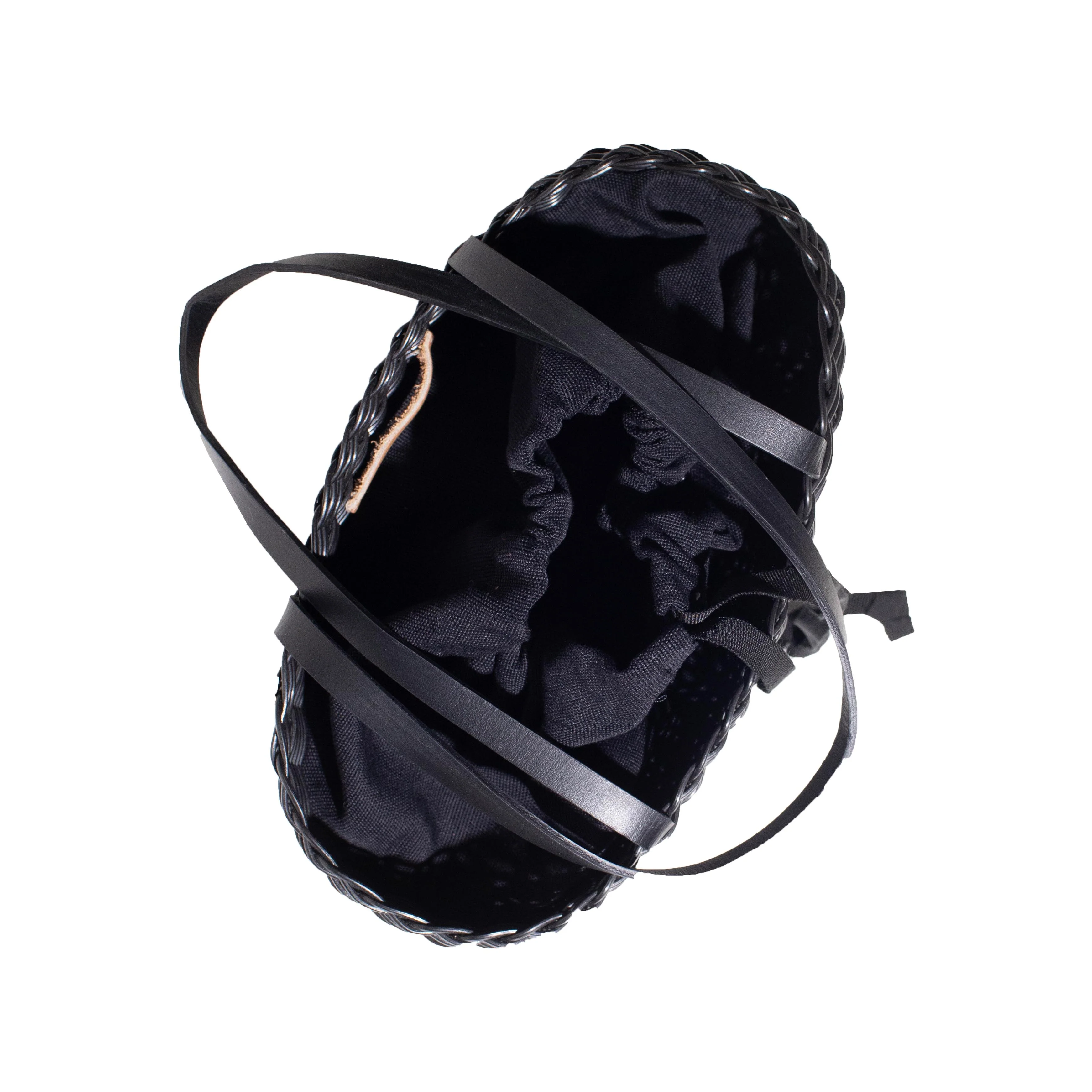 Palorosa Mini Basket Tote in Black - Image 3