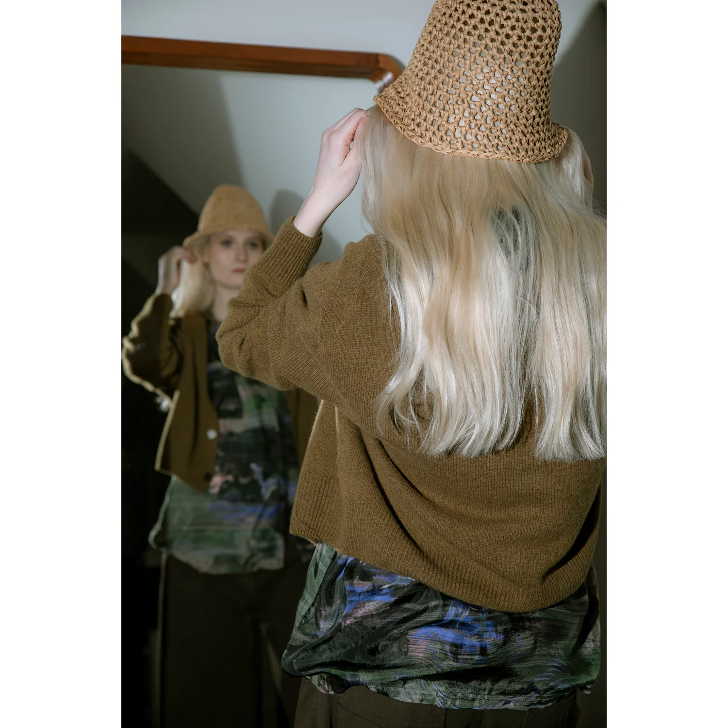 Tsuyumi Rough Crocheted Cloche in Tan - Image 4